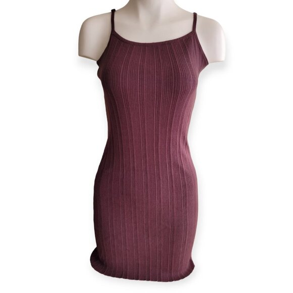 Brown Midi Ribbed Bodycon Dress by House of Harlow - Size M - Picture 2 of 10